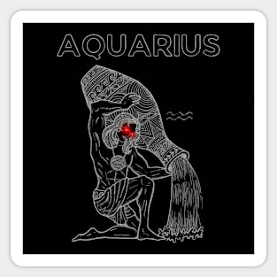 Aquarius | Evil Red Eyed Water Bearer Sticker